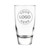Made4You, Clear Cooler Glass with a Logo, Thick Bottom, 18 Oz.