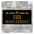 'Design Your Own' House Number and Street Sign, Black Granite, 12" x 6"