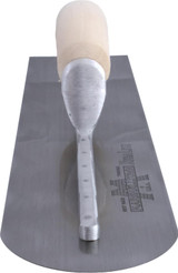 Marshalltown 14in x 4in Rounded Front Finishing Trowel w/Wood Handle