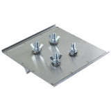 Kraft Tool Walking Groover, 3/4" bit, 8"x8", stainless steel with turned-up sides and reinforced back plate