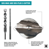 1/2in x 13in SDS Max 2-Cutter Bit