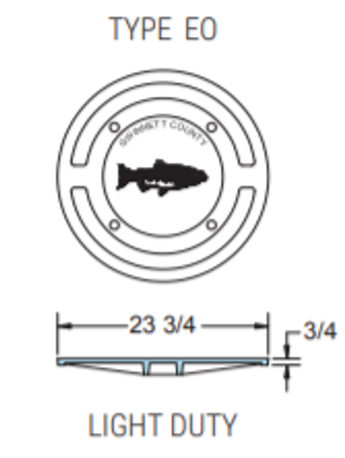 Non-Traffic Gwinnett w/Fish Ring & Cover(8022202)