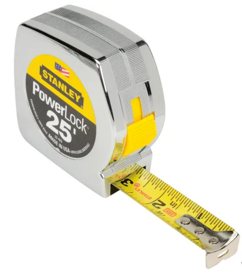 Enhance your measuring efficiency with our durable 25 foot tape measure, featuring Powerlock® for standout for extended reach.