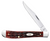 Peach Seed Jig Mahogany Bone CS Slimline Trapper Pocket Knife