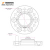 MM Wheel Spacers MISMMWS-013-500BK Technical Drawing