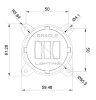 Oracle 60mm 15W Fog Beam LED Emitter SEE WARRANTY - 5893-001 Technical Drawing