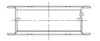 ACL fits Nissan VG30DETT 3.0L-V6 0.025 Oversized High Performance Main Bearing Set - 4M2737H-.025 Technical Drawing