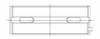 ACL fits Toyota/Lexus 2JZGE/2JZGTE 3.0L 0.25 Oversized High Performance Main Bearing Set - 7M8103H-.25 Technical Drawing
