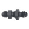 DeatschWerks 6AN Male Flare to 6AN Male Flare Bulkhead Adapter (Incl Nut) - Anodized Matte Black - 6-02-0708-B Photo - Primary