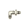 DeatschWerks 6AN Male Flare to 6AN Male Flare Bulkhead Adapter 90-Degree - Anodized Matte Black - 6-02-0710-B Photo - Primary
