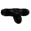 DeatschWerks 6AN Male Flare to 6AN Male Flare to 6AN Male Flare Tee Fitting - Anodized Matte Black - 6-02-0721-B Photo - Primary