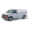 Westin Ford Transit Van 150/250/350 (46in Driver & 97in. Pass) Grate Steps Running Boards - Tex. Blk - 27-81005 Photo - Mounted
