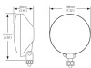 Hella Headlamp FF-ZF 0/180GR MG12 1F7 - 010032001 Technical Drawing