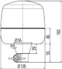 Hella Led Lamp 12/24V Amber Flex Mounting 2Rl - 010979011 Technical Drawing