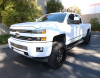 Go Rhino 15-19 Chev Silverado 2500HD/3500HD CC (Diesel) 4dr E-BOARD E1 Running Board Kit - Tex. Blk - 20405187PC Photo - Mounted