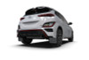 Rally Armor 2022 Hyundai Kona N Black UR Mud Flap w/ White Logo - MF83-UR-BLK-WH User 1