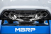 MBRP 18-22 BMW M2 Competition 3.0L T304 SS 3in Resonator-Back Exhaust Quad Rear w/ Carbon Fiber Tips - S45023CF Photo - Close Up