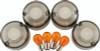 Bikers Choice 86-99 FXST 86-01 FXD FXR XL Smoked Turn Signal Lens & Amber Bulb Kit Repl H-D 69306-02 - 482544 Photo - Primary