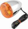 Bikers Choice Chrome Bullet Front Turn Signal Amber Lens Single Filament Replaces H-D 68885-00 - 489936 Photo - Primary