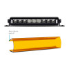 Borne Off-Road Light Bar Cover Single Row 10in Amber - BNLT-COV-SS10YL Photo - Primary