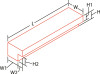 DZE Red Toolbox DZEDZ8768 Technical Drawing