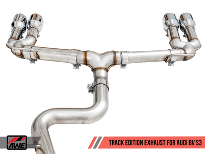 AWE Tuning 3015-43150 Track Edition Exhaust - Diamond Black Tips, 102mm NEW Photo - Primary