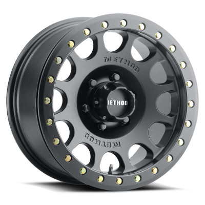 Method MR105 V3 Beadlock 17x9 -38mm Offset 8x6.5 130.81mm CB Matte Black Wheel w/ BH-H24125 - MR10579080538B Photo - Primary