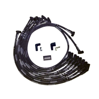 Moroso SB Ford 351W 135 Plug HEI Dist Sleeved Ultra Spark Plug Wire Set - Black - 51572 User 1