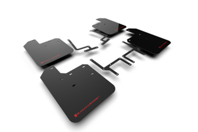 Rally Armor 18-22 Jeep JL Wrangler Black UR Mud Flap w/ Red Logo - MF54-UR-BLK/RD Photo - Primary