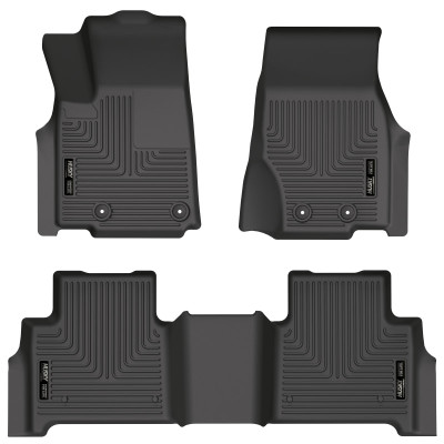 Husky Liners 2022 Jeep Grand Cherokee (New Style) Weatherbeater Black Front & 2nd Seat Floor Liner - 95411 Photo - Primary