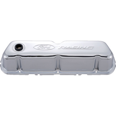 Ford Racing Embosses Logo Stamped Steel Valve Cover Chrome - 302-070 User 1