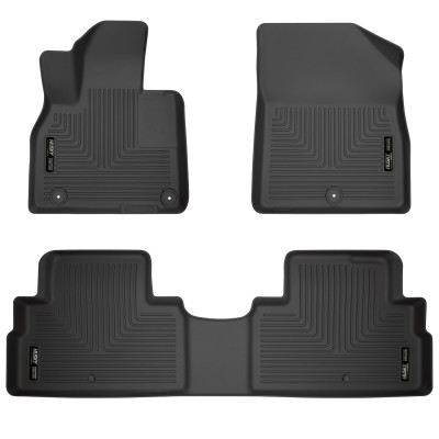 Husky Liners 20-22 Hyundai Palisade Weatherbeater Black Front & 2nd Seat Floor Liners - 95711 Photo - Primary