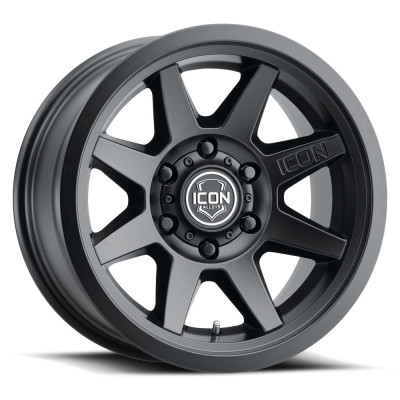 ICON Rebound 17x8.5 6x5.5 0mm Offset 4.75in BS 106.1mm Bore Satin Black Wheel - 1917858347SB Photo - Primary