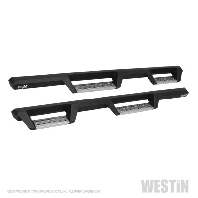 Westin 07-18 Jeep Wrangler JKU 4dr. HDX Stainless Drop Nerf Step Bars - Tex. Blk - 56-132952 Photo - Primary