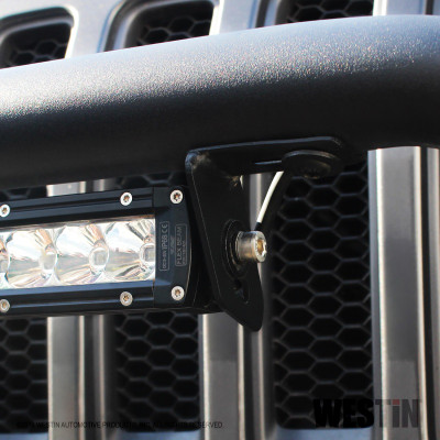 Westin 07-18 Jeep Wrangler JK / 18-22 Jeep Wrangler JL WJ2 LED Brackets - Tex. Blk - 59-88015 Photo - Primary