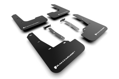 Rally Armor 2022 Hyundai Elantra N & N Line Black UR Mud Flap w/ White Logo - MF79-UR-BLK-WH Photo - Primary