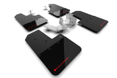 Rally Armor 21-22 Ford Bronco (Plstc Bmpr - NO Rptr/Sprt - NO RR/RB) Blk Mud Flap w/Red Logo - MF85-NO-PL-RD Photo - Primary