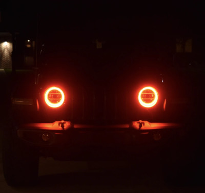ORACLE Lighting Jeep Wrangler JL/Gladiator JT LED Surface Mount Headlight Halo Kit - 1214-003 Photo - Mounted
