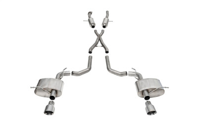 Corsa 21-22 Dodge Durango SRT Hellcat Cat-Back 2.75in Dual Rear Exit Sport 4.5in Polished Tips - 21195 Photo - Primary