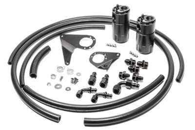 Radium Engineering Dual Catch Can Kit 08-16 Mitsubishi Evo Fluid Lock - 20-1107-FL Photo - Primary