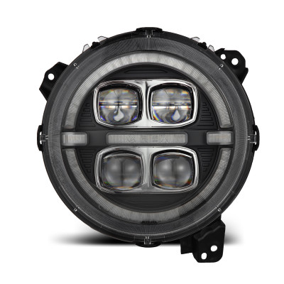 AlphaRex 18-23 Jeep Wrangler JL/Gladiator JT LED Proj Headlights Black w/ Activ Light/Seq Signal/DRL - 880868 Photo - Primary