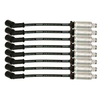 Moroso GM LS/LT 8.5mm Ultra 40 11in Long Wire Set w/Alum Heatshield - Black - 73746 User 1