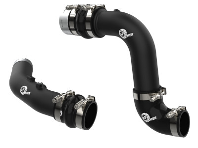 aFe 23-24 Ford F250/F350 Super Duty V8-6.7L BladeRunner 3 In. Aluminum Hot and Cold Charge Pipe- BLK - 46-20684-B Photo - Primary