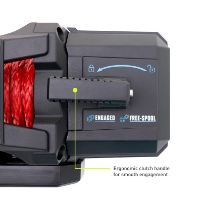 Borne Off-Road 12K Winch - Red Synthetic Rope - BNWN-12-SRD Photo - Primary