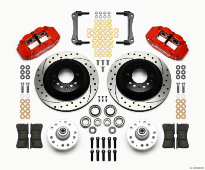 Wilwood Narrow Superlite 6R Front Hub & 1PC Rtr Kit 12.88in Dril -Red 79-81 Camaro - 140-12280-DR Photo - Primary
