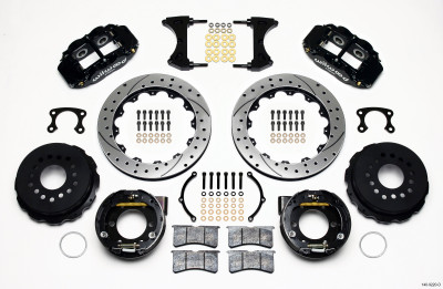 Wilwood Narrow Superlite 4R Rear P-Brk Kit 12.88in Drilled Small Ford 2.50in Offset - 140-9220-D Photo - Primary