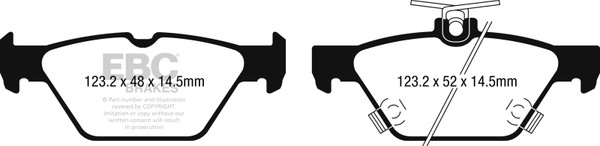 EBC fits 15-17 Subaru Legacy 2.5L/3.6L Redstuff Rear Brake Pads - DP32257C