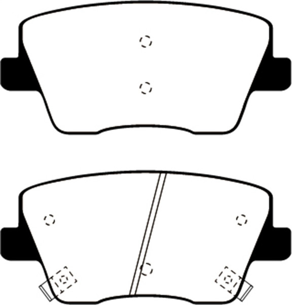 EBC DP32344C Redstuff Ceramic Low Dust Brake Pads Rear For Hyundai Veloster NEW