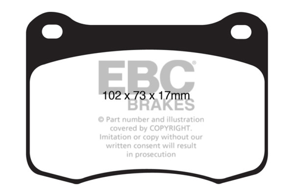 EBC DP41820R Yellowstuff Street & Track Disc Brake Pad Rear For Lexus IS F