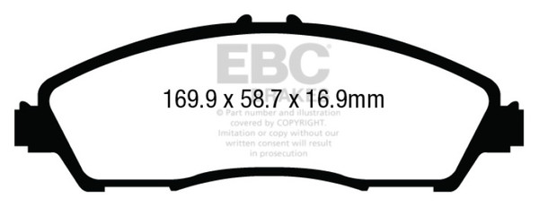 EBC DP43024R Disc Brake Pad Set For Acura MDX 2014-2018 NEW